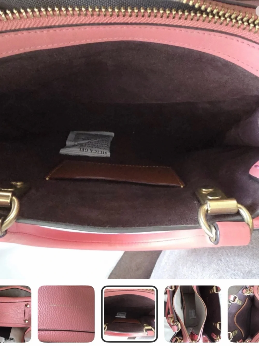 Coach Pink Pebbled Leather Shoulder Satchel